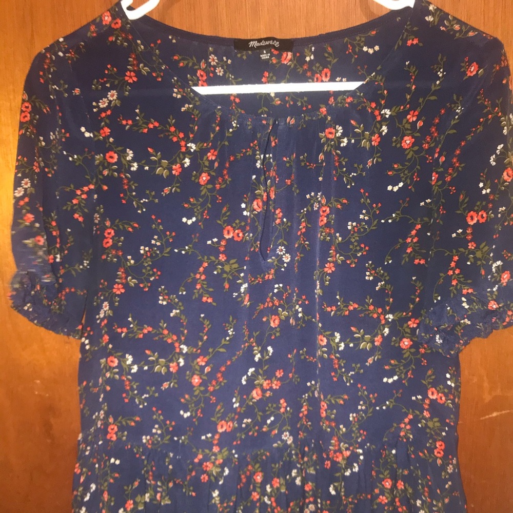 Madewell floral blouse